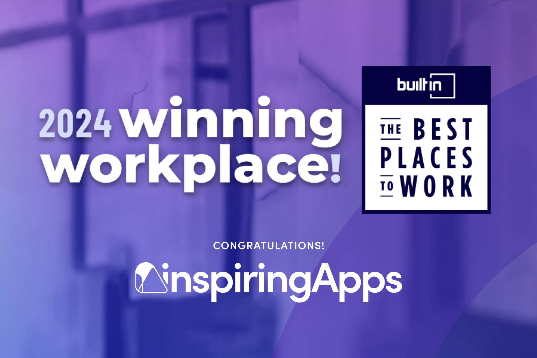 Built In Honors InspiringApps in Its Esteemed 2024 Best Places To Work Awards Image