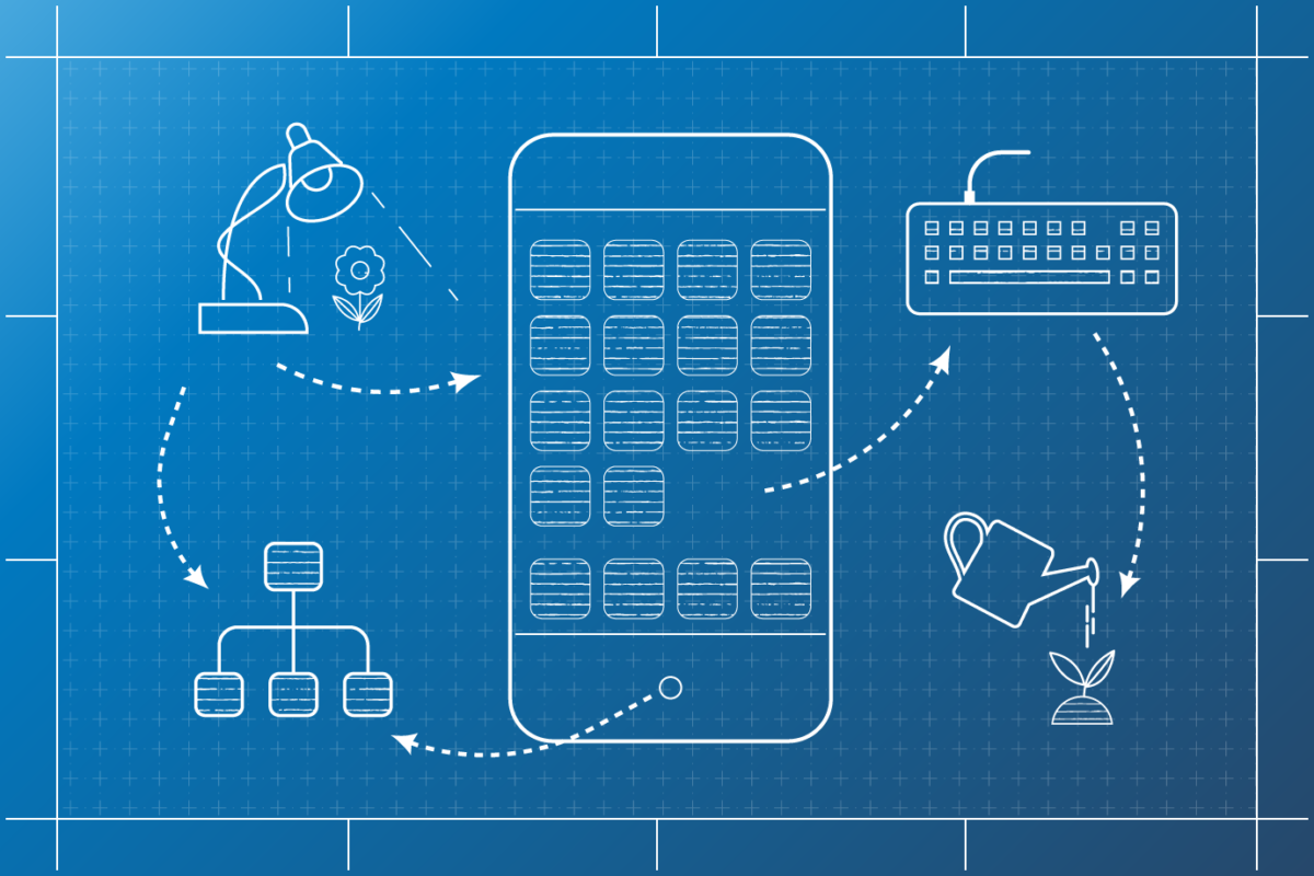 Mobile app development process infographic