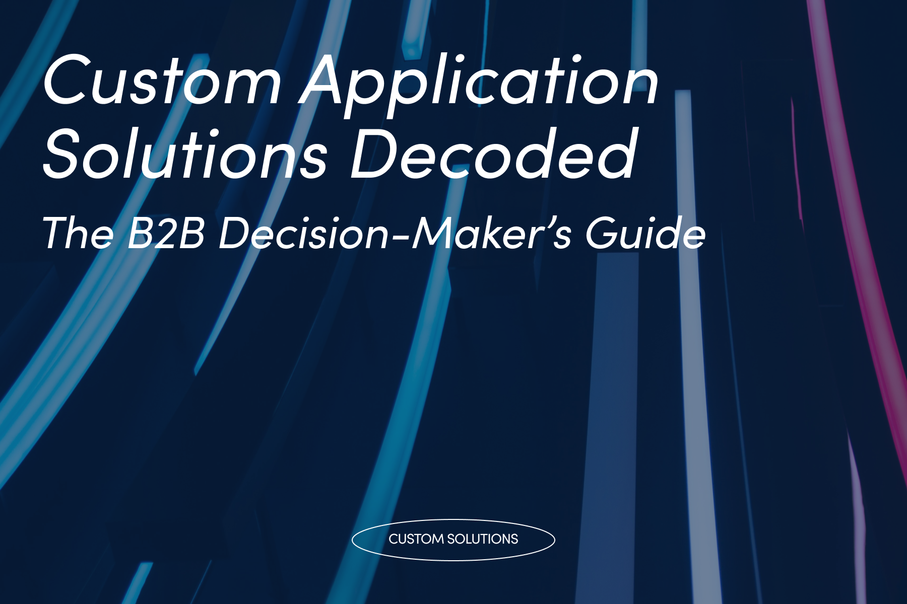 Custom Application Solutions Decoded: The B2B Decision-Maker’s Guide Image