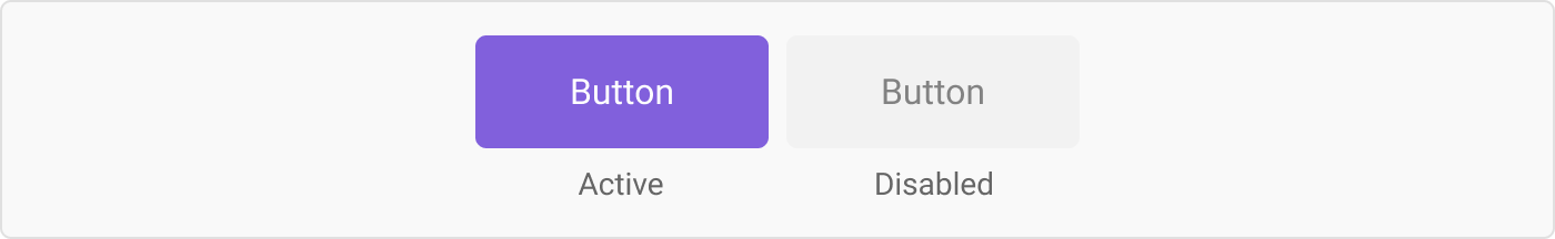 Two button states: purple active button and gray disabled button