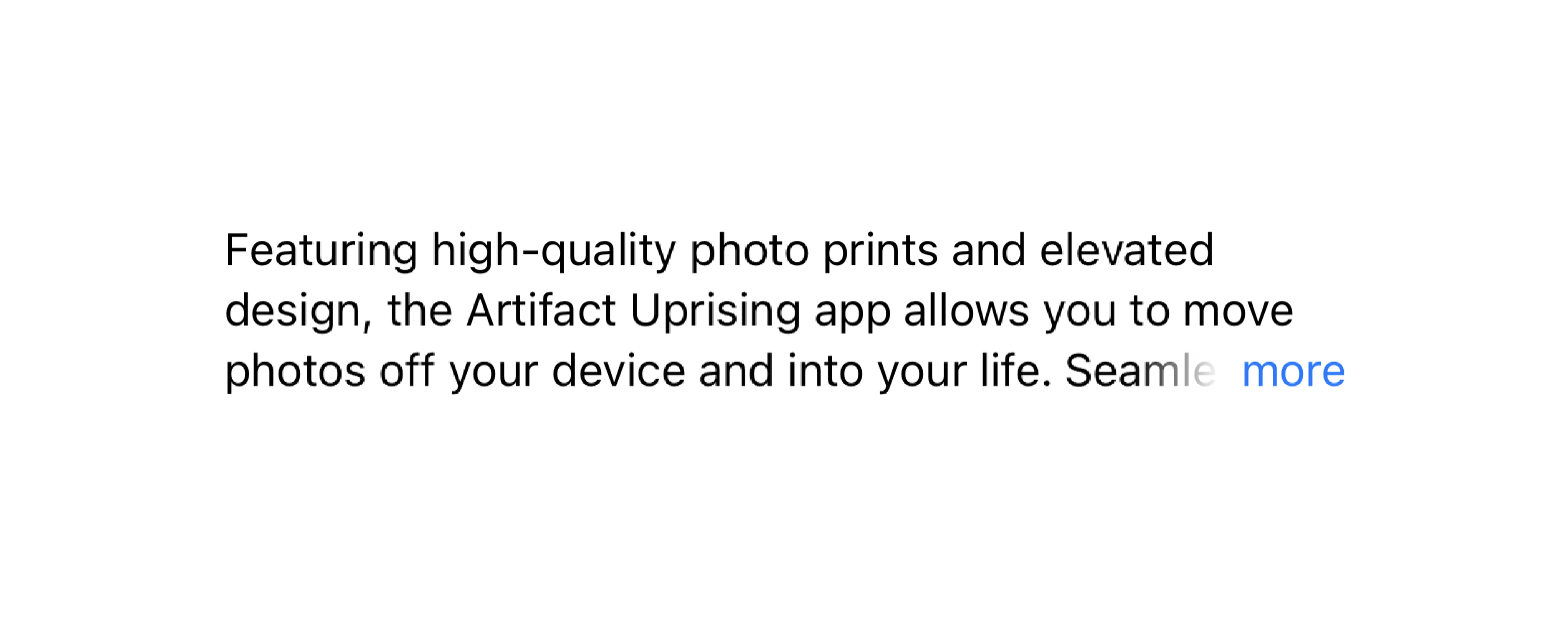 App Store Landing Page Description Text Screenshot