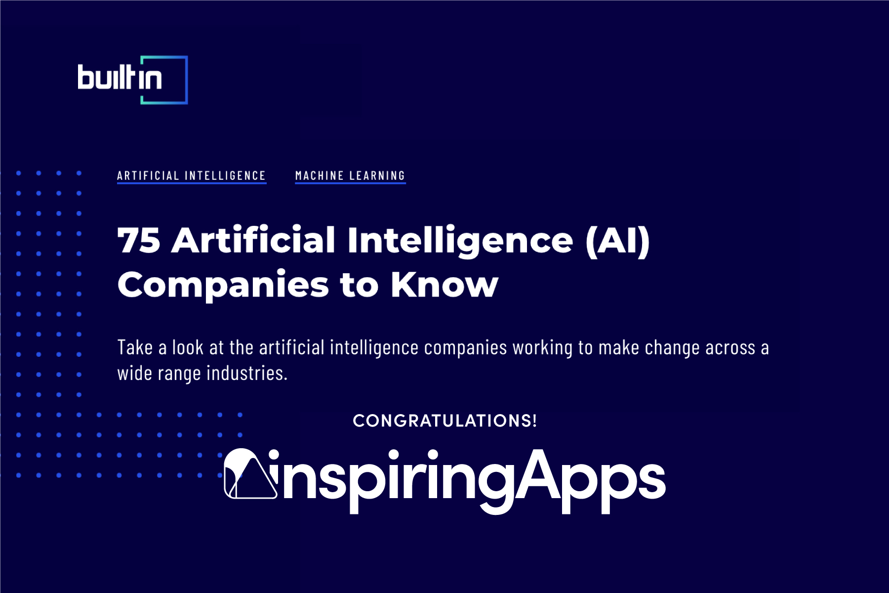InspiringApps Recognized as a Top Artificial Intelligence (AI) Company To Watch in 2024 Image